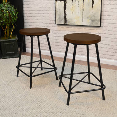 Williston Forge Beatty Solid Wood Adjustable Height Stool